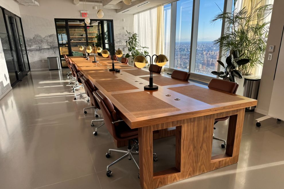 Walnut conference table